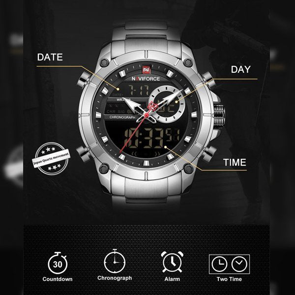 Naviforce NF9163 Dual Time Edition
