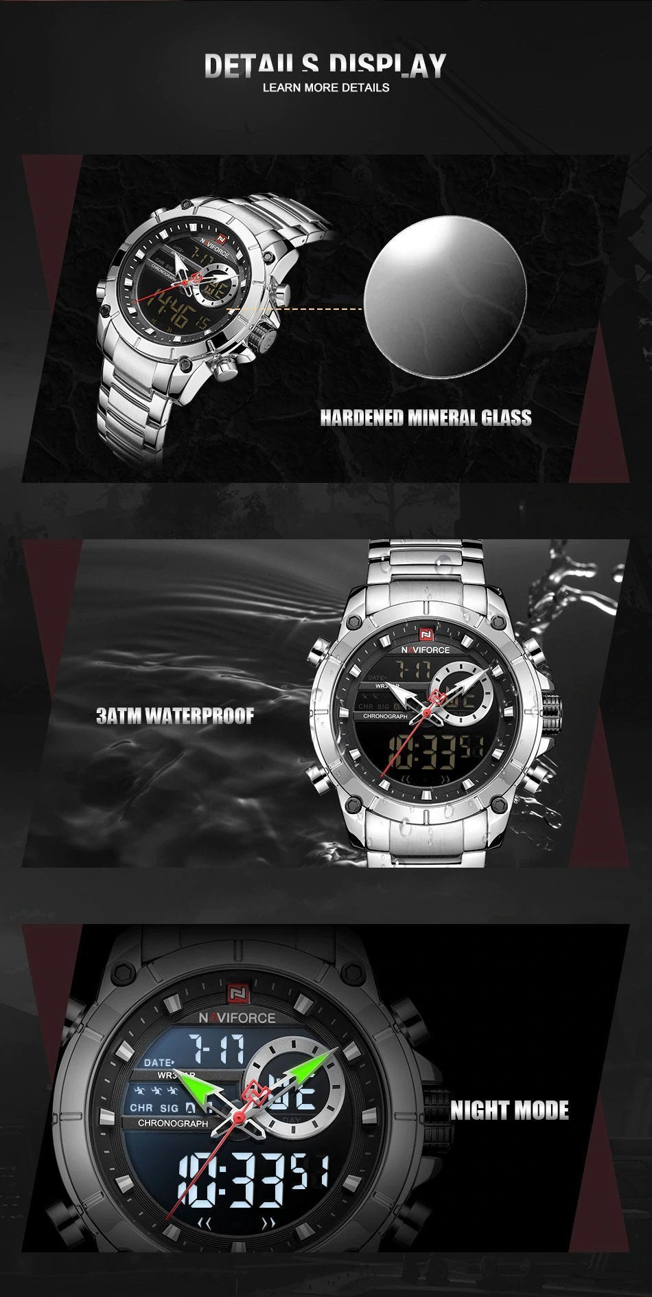 Naviforce NF9163 Dual Time Edition