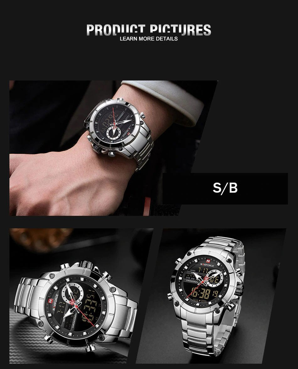 Naviforce NF9163 Dual Time Edition