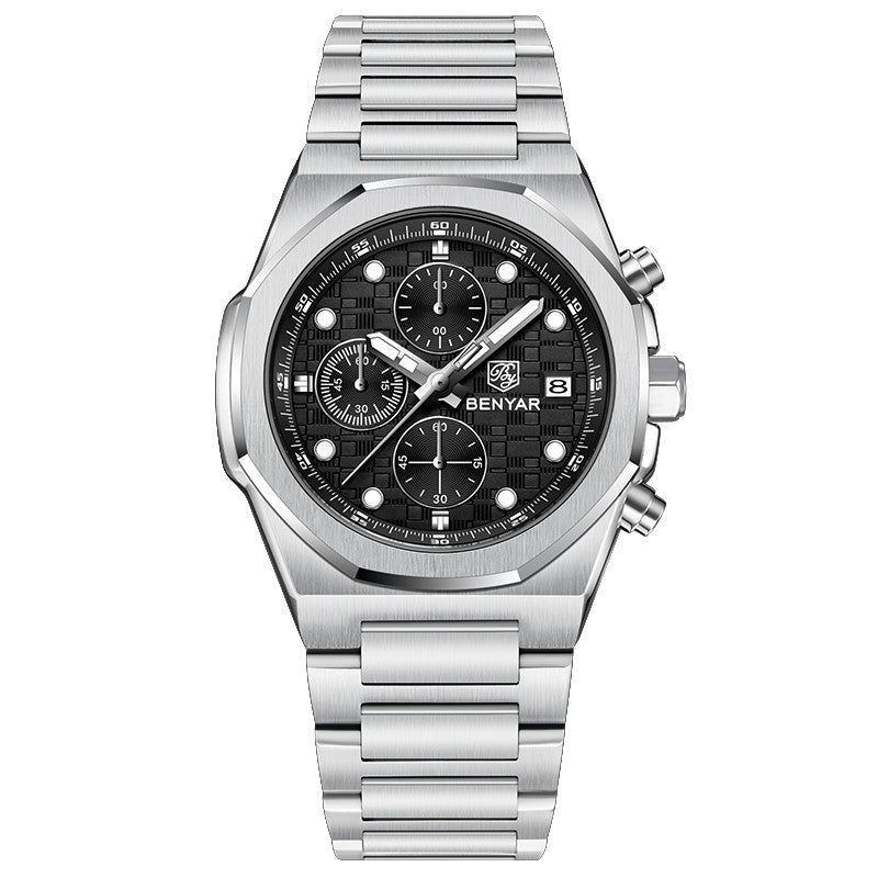 Benyar BY-5216M Stainless Steel Quartz Watch