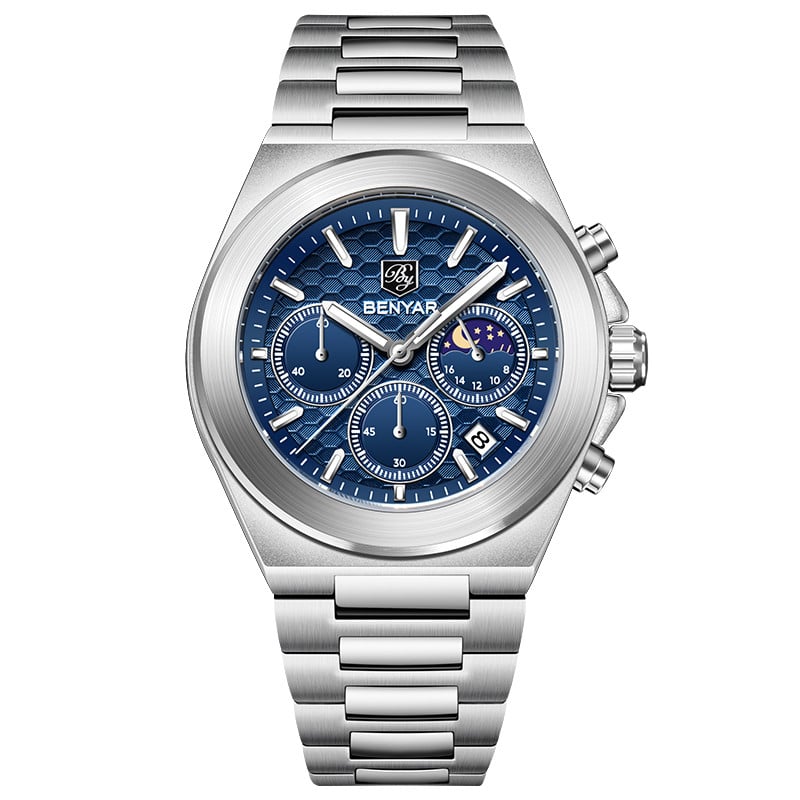 Benyar BY-5220M Stainless Steel Quartz Watch