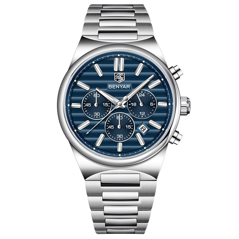 Benyar BY-5214M Stainless Steel Quartz Watch