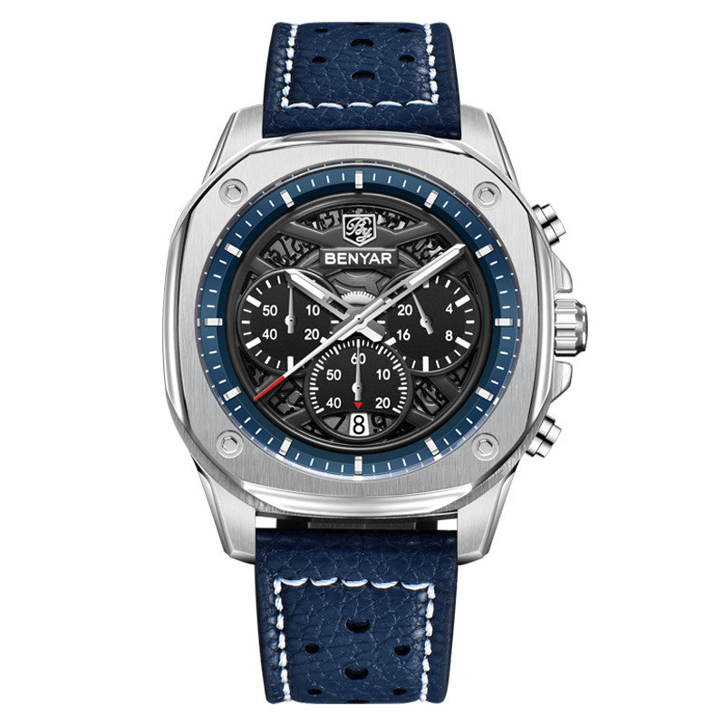 Benyar BY-5222 Leather Strap Quartz Watch