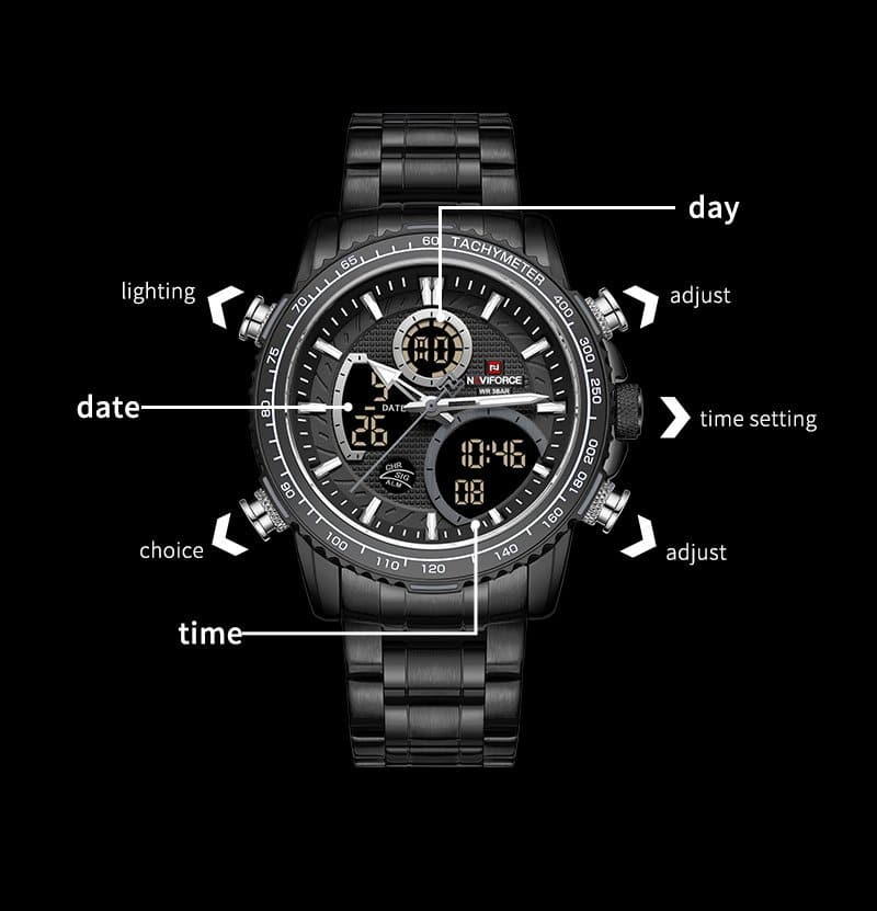 Naviforce NF9182 Dual Time Edition