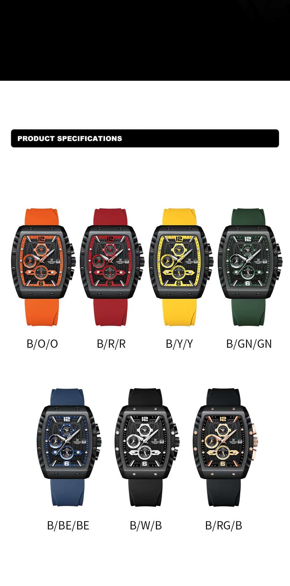 Naviforce NF8025 Square Edition For Men