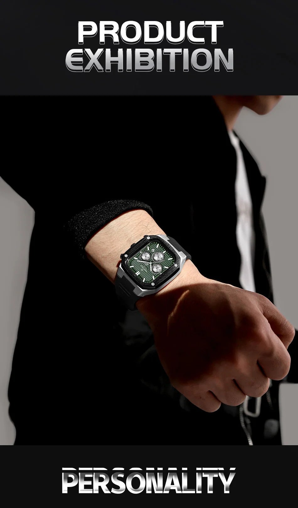 Naviforce NF8037 Square Chronograph Edition